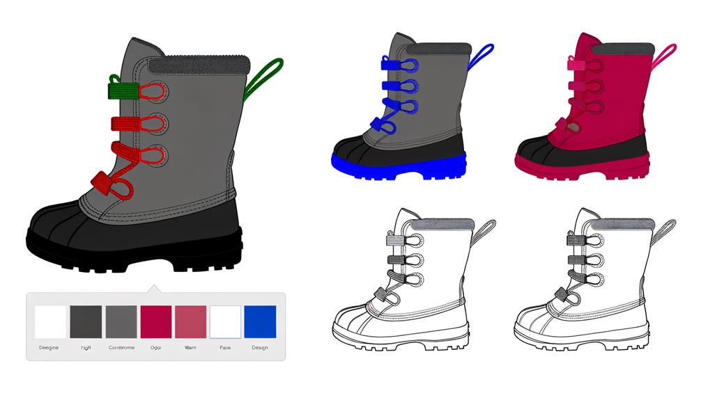 winter kids boots customized